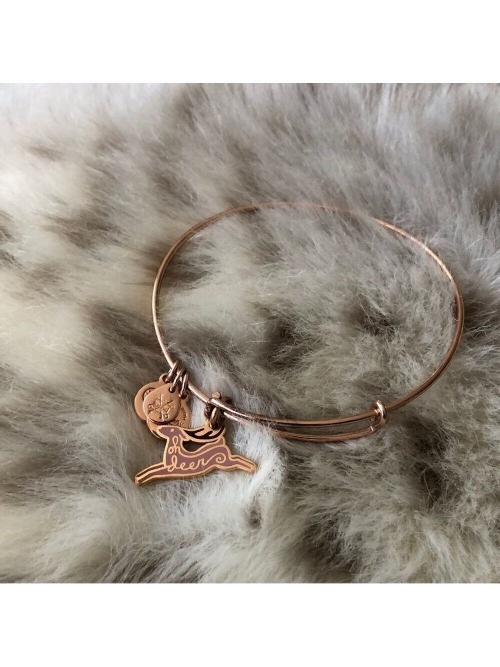Alex and Ani ‘Oh Deer’ rose gold bracelet